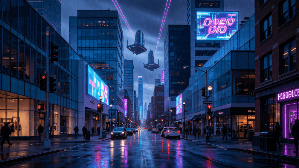 Cyberpunk Cityscape Redraw｜Neon Future Photo‑to‑Urban‑Concept Art - after