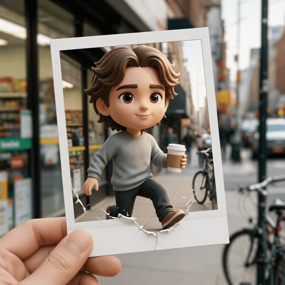 3D Chibi Breaking‑Out Polaroid Generator｜Pop‑Out Instant Photo Art - after