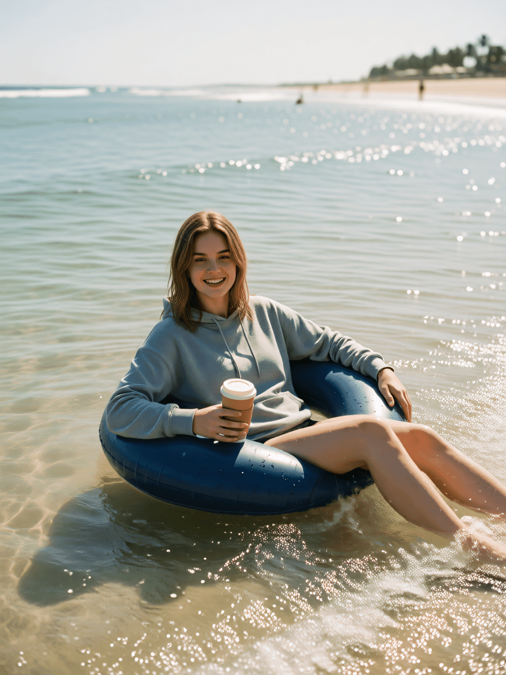 Vintage Film Beach Vacation Portrait｜Retro Ocean Summer Film Photography Effect - after