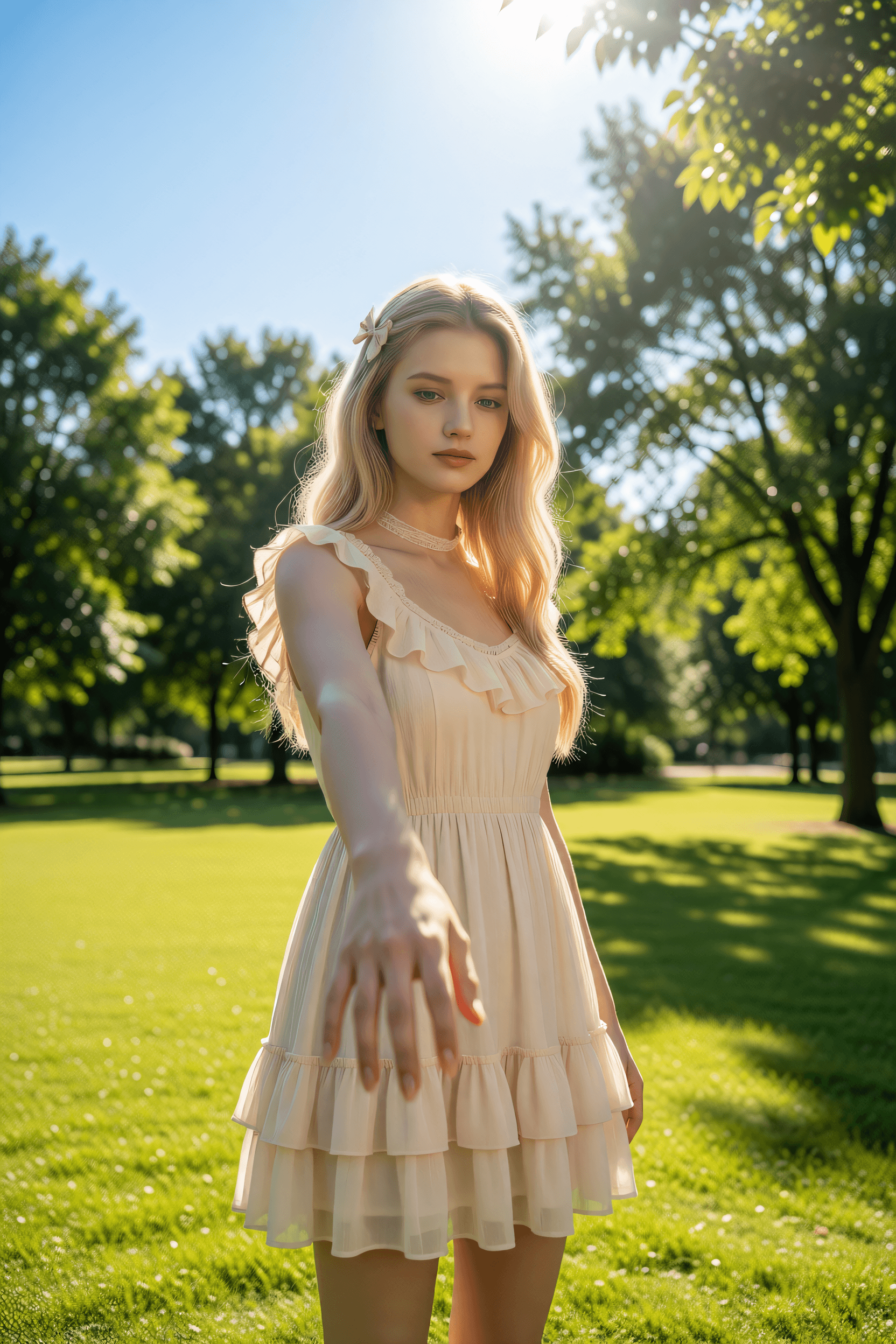 Outdoor Sun‑lit Reach‑Out Portrait Style - after