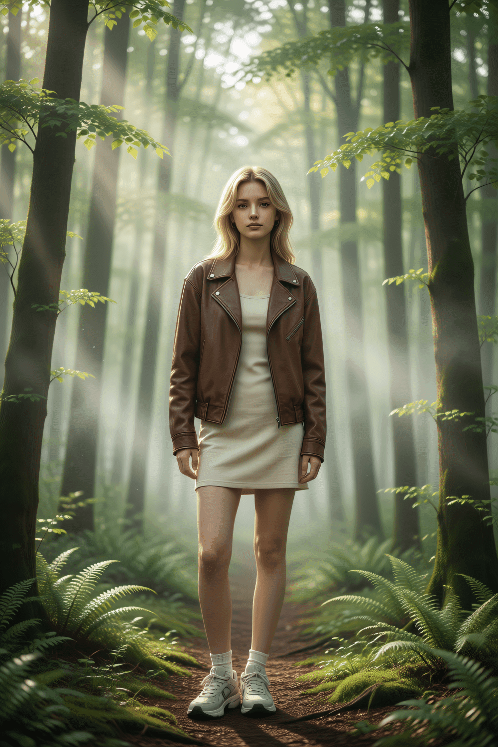 Misty Forest Morning Candid Portrait｜Soft Foggy Woodland Mood - after