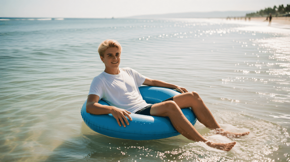 Vintage Film Beach Vacation Portrait｜Retro Ocean Summer Film Photography Effect - after