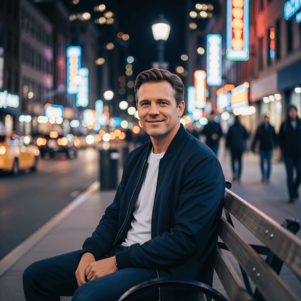 Urban Night Street Candid Portrait｜Neon City Bokeh Vibe - after
