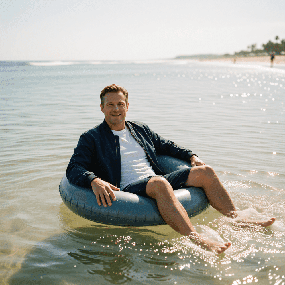 Vintage Film Beach Vacation Portrait｜Retro Ocean Summer Film Photography Effect - after
