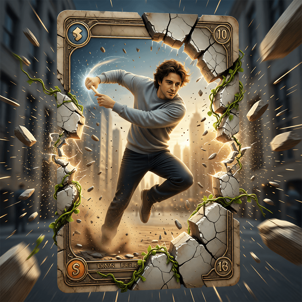 Break‑Through Trading Card Art Generator|Dynamic Card Border Burst Effect - after