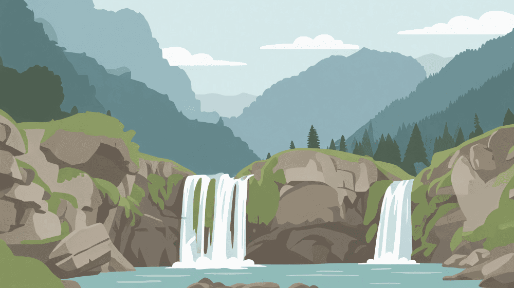 Minimal Flat Landscape Transform|Simple Photo‑to‑Vector Illustration Art - after