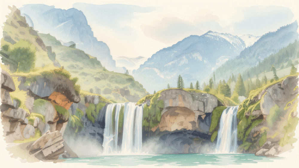 Healing Watercolor Landscape Transform|Soft Photo‑to‑Watercolor Illustration Art - after