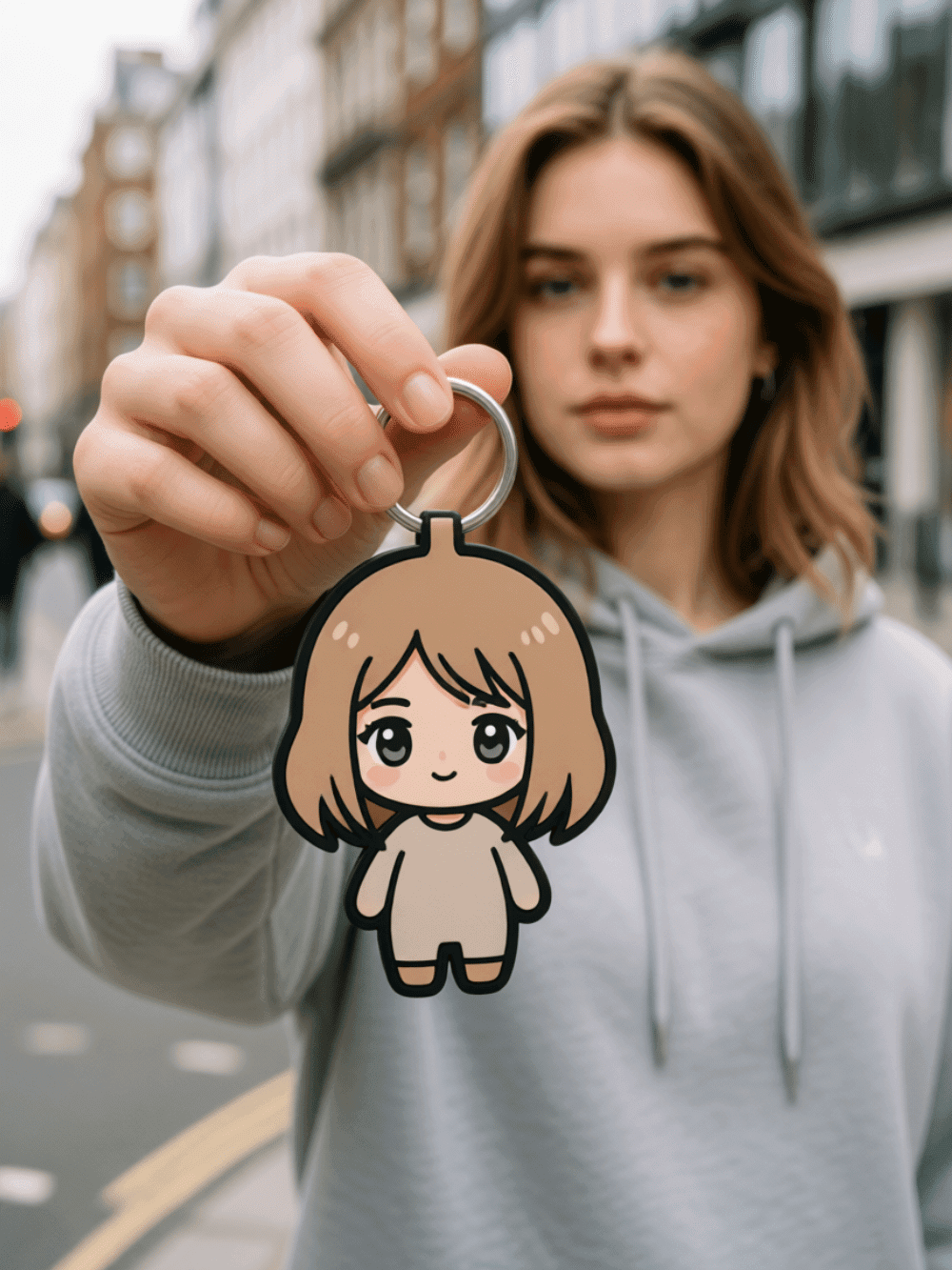 Chibi Rubber Keychain Generator|Custom Keychain Photo Render - after