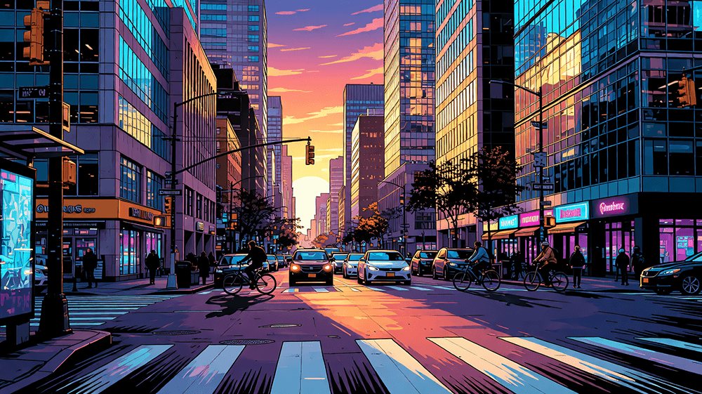 Cyberpunk Neon Comic Filter|Futuristic Graphic Novel Art - after