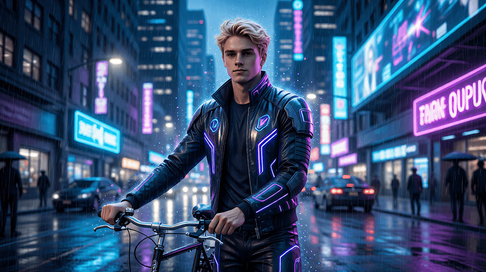 Cyberpunk Neon Portrait Transform|Futuristic Sci‑Fi Character Photo Art - after