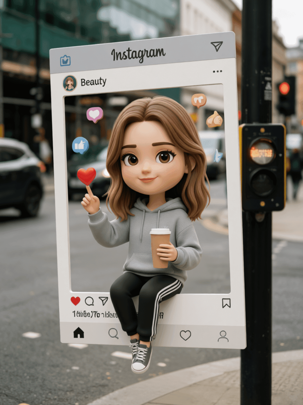 3D Chibi Instagram Frame Character Generator|Cute Social Media Figure Art - after